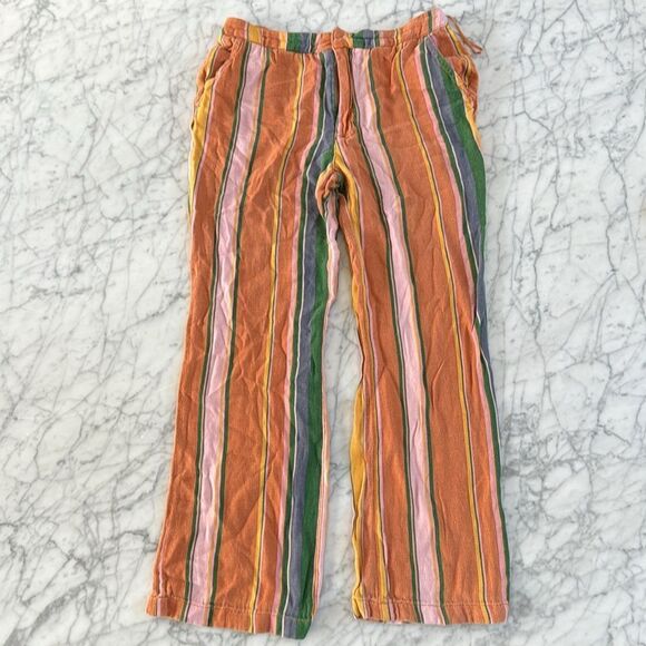 FREE PEOPLE La Paz Slim Striped Crop Pants Size 2 - Picture 7 of 12